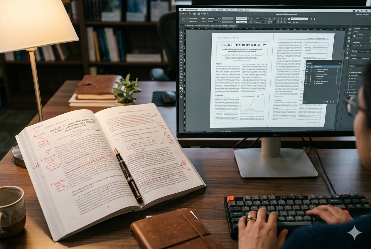 Across Pages editorial workspace